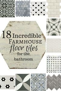 18 Incredible farmhouse floor tiles for the bathroom! Oh my! If I could have all these in my home I would!