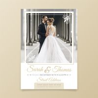 Wedding invitation pic template Free Vec... | Free Vector #Freepik #freevector #freewedding #freeinvitation #freelove #freetemplate