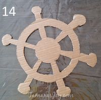 DIY Boys Kids Costume. It's a pirate ship made from Cardboard! TamarasJoy.com