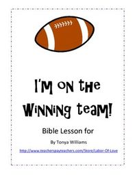 Ready to go! Tried and true! Are you teaching Sunday school on Superbowl Sunday? Are you a homeschool parent looking for a Bible lesson related to football? Look no further! This lesson requires minimum prep and inexpensive supplies. Best of all, it's FREE!