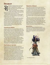 Class: Shaman by magicandmyths (v 1.0) : UnearthedArcana