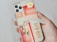 Rose Blush Abstract Cactus Phone Case For iPhone 12 Mini 11 Pro Max XR XS 7 8 Plus SE 2020 Clear Phone Cover With Aesthetic Collage Design by TheUrbanFlair on Etsy