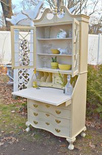 Heir and Space: An Antique Mahogany Secretary in French Vanilla