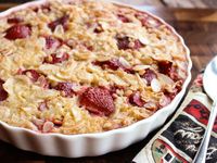 Big, juicy strawberries and crunchy almonds will trick you into thinking this baked oatmeal is more dessert than breakfast.