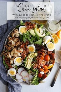 Cobb Salad with Avocado Vinaigrette - The Windy City Dinner FairyThe Windy City Dinner Fairy