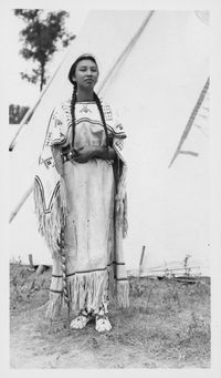 Assiniboine woman - circa 1935