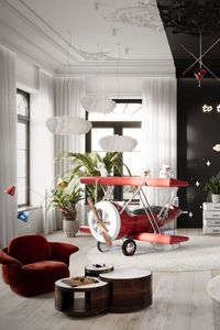 Carefully designed by Homely Home studio, Circu suggests a beautiful kids’ bedroom design, ideal for exploring and venturing into the many different corners that only the innocence of childhood can provide. Like a day and night concept, with a comfy intent, this room becomes the best of both kids’ worlds: fun in the playground part and responsibility regarding the study area.