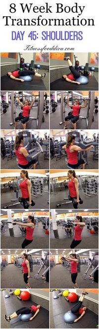 8 Week Body Transformation: Day 45 SHOULDERS. - Tap the pin if you love super heroes too! Cause guess what? you will LOVE these super hero fitness shirts!