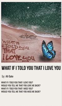 minimal poster of the song what if i told you that i love you by ali gate