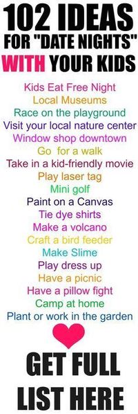 Ideas for "Date Night" with your kids