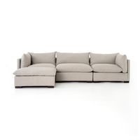 Westwood 3-Pc Sectional W/ Ottoman in Bennett Moon by BD Studio – BURKE DECOR