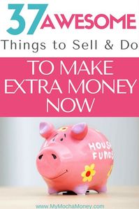 Here are 37 awesome things to sell and do to make extra money now! This list will help you figure out what you can sell or do to make that extra income for whatever it is you are saving up for, needing to pay off, or having extra for whatever it is you need! Check it out...I've done several of these things on the list. #19 is a little weird but I did it and it works!