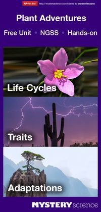 Complete hands-on Plants unit for teaching about Life Cycles, Traits, & Adaptations. For grades 3. Meets Common Core and Next Generation Science Standards (NGSS).