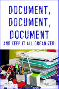Get organized with all the necessary paperwork in your classroom. This blog post includes a teacher documentation binder idea, as well as forms, various logs, and almost everything a teacher could need to keep the piles of clutter under control all year. There are even FREE downloads! #ClassroomOrganization #Documentation #HoJoTeaches #Teacher