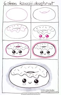 Exceptional How to attract or ought to be a Kawaii donut Study to attract a donut step-by-step ... #attract #donut #kawaii #ought #study