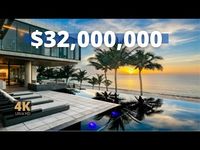 TOUR A $32,000,000 BEACHFRONT MANSION | Secret Lives of the Super Rich - YouTube