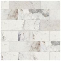American Olean Genuine Stone White Ember 4-in x 12-in Honed Natural Stone Marble Look Floor and Wall Tile in the Tile department at Lowes.com