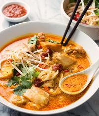 laksa noodle soup - spicy malaysian curry coconut soup - glebe kitchen