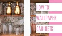 wallpaper inside cabinets - Google Search