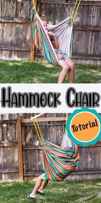 The kids have been patiently waiting weeks for me to finish this DIY hammock chair.