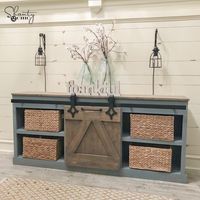 DIY Sliding Barn Door Console