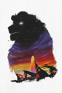 The Pride - inspired by The Lion King movie. Art Print