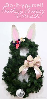 Welcome spring! Let’s put winter away (at least in our home decor) and bring spring and Easter to our front door with Bronner’s bunny wreath! Bronner’s bunny wreath is easy to make and hang. And the best news of all is that the wreaths can be re-purposed throughout the year in other decorative projects! Watch our blog all year long for more projects using these evergreen wreaths.