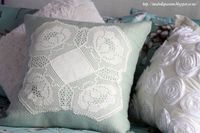 I LOVE repurposing things. In fact there is a cupboard in the house, and a cupboard in the shed that stores stuff that fits the 'Keep this - because I could change it up one day!' category. This cushion had really seen better days and was in the said cupboard. Also in the cupboard was this beautiful vintage doily. I removed the cushion inner, centred the doily on the front of the cushion and pinned it in place. Machine stitched around the outer edge of the doily. Popped the…