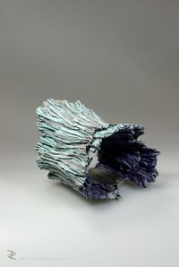 Pawel Kaczynski / Bracelet "three" - silver , stainless steel and color