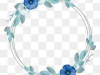 Cirrcle Frames With Elegant Blue Flowers Vector Image Blue Clipart Art Beautiful Png And Vector With Transparent Background For Free Download Flower Frame Blue Flowers Love Frames