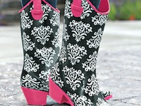 rubber cowboy rain boots