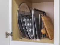 Stainless Steel Trash Bag Shelf Storage Hook kitchen Cabinet Door Hanging SW