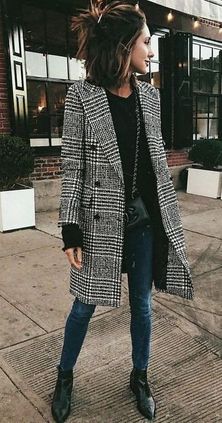 Mode Jassen Duffeljassen Amisu Duffeljas geruite print casual uitstraling Mode Jassen Duffeljassen Amisu Duffeljas geruite print casual uitstraling