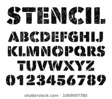 Crass Stencil Font Mylar Letter Number Upper Case Painting DIY Airbrush Art... Crass Stencil Font Mylar Letter Number Upper Case Painting DIY Airbrush Art...