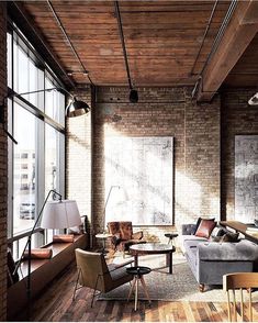 Industrial Design Ideas & Industrial Loft: How To Handle Industrial Style With The Best Lighting Designs Industrial Interiors, Industrial Interior Design, Modern Industrial, Industrial Living Room Design, Industrial Livingroom, Industrial Living, Industrial Interior, Industrial House, Loft Interiors