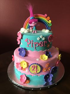 trolls cake cakes pinterest