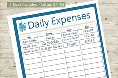 daily expense tracker favorite forms pinterest planners