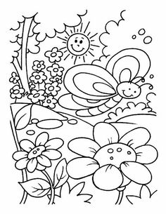 Printable Spring Coloring Page For Kids