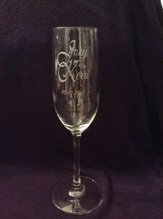 Moon Stars Wine Gles And Champagne Flutes Custom Etched Wedding Names Champage Flutes Design By Itswinetimedesigns On Etsy