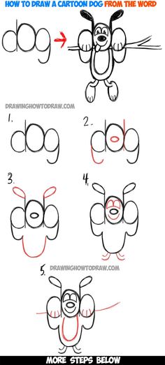 417 best draw s by s using letters n numbers images on pinterest in how to draw a cartoon dog hanging out from the word dog easy tutorial for kids how to draw step by step drawing tutorials