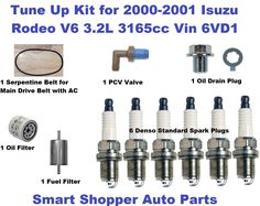 Tune Up Kit Fuel Filter NGK Wires /& Plugs PCV Valve Honda CRV 1999 to 2001