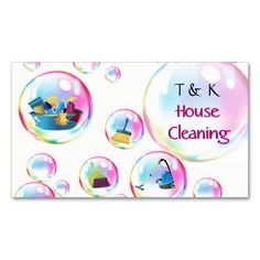 house cleaning business cards