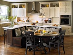 22 Best Kitchen Island With Built In Seating Images Kitchen Island With Bench Seating And Round Table Built In