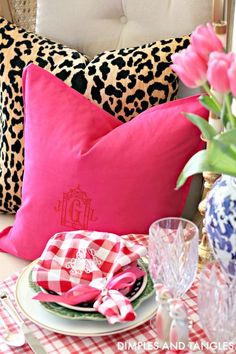 296 Best Home Accessories Images On Pinterest In 2018 Diy Room Leopard And Hot Pink Paa Monogrammed Pillows Dimples Tangles Living Room Accessories