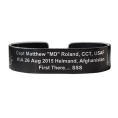 13 Best Kia Memorial Bracelet Images On Pinterest Campaign Pre Order For Oct 18 X Regular Size Etched Black Aluminum Bracelet Capt Matthew Md Roland Cct Usafkia 26 Aug 2017 Helmand Afghanistanfirst There