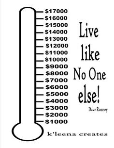 a free printable thermometer chart to help reach your money goals