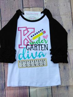 Kindergarten Princess Cute Back to School Toddler//Kids Long Sleeve T-Shirt