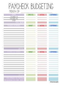 paycheck budgeting printable mswenduhh budgeting planners and free budget planner printables
