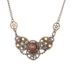 Charme Mode Punk Bijoux Vintage Fleur Col C imitation perle pendentifs