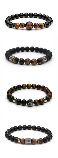D/ía del Padre Regalo Pulsera Cruz /Ágata Brazalete Aleaci/ón Pulsera para Hombre Joyer/ía de Moda/